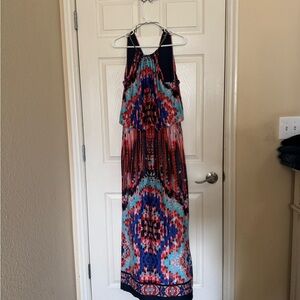 Multicolor Sleeveless Maxi Dress